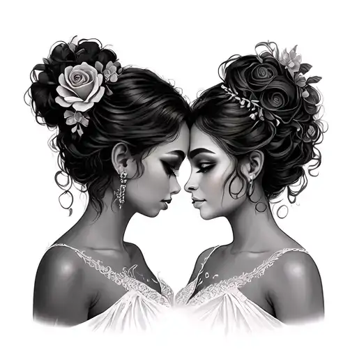 daughters name Dayana and Denisa tattoo design idea