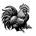 fighting rooster tattoo design idea