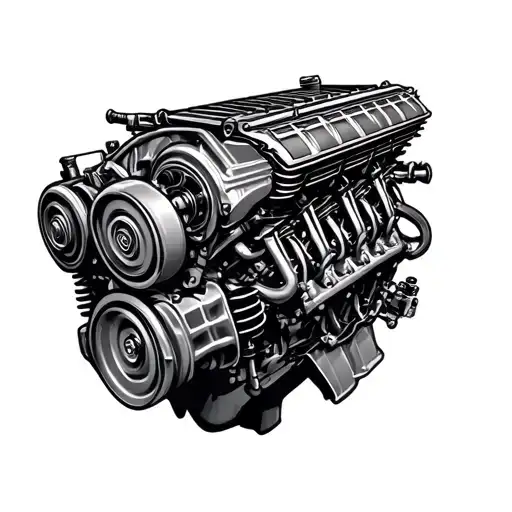 V8 Engine tattoo design idea