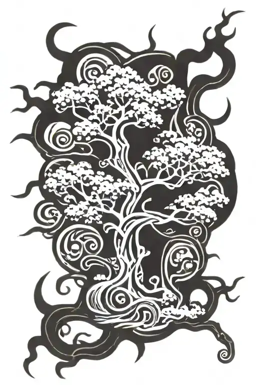 poison tree tattoo design idea