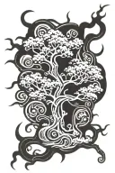 poison tree tattoo design idea