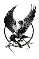 Hunger Games mockingjay symbol tattoo design idea