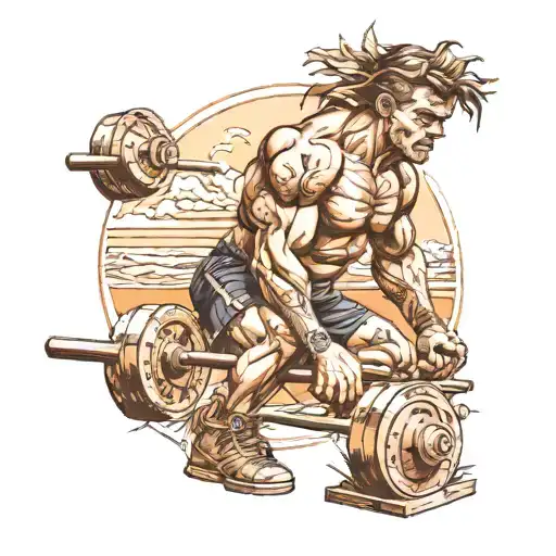 navy, sicily sun, lifting weights, Guam, Colorado tattoo design idea