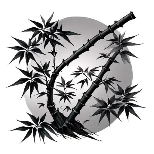 Japanese Bamboo tattoo design idea
