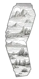 Arizona landscape Theme tattoo design idea