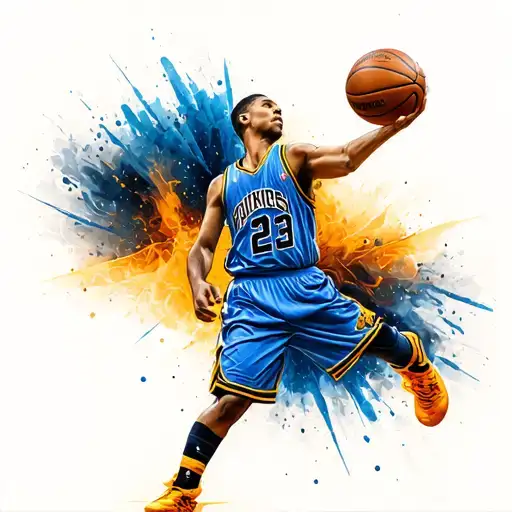 shooting a basketball with 1 of 1 writtien above it  tattoo design idea