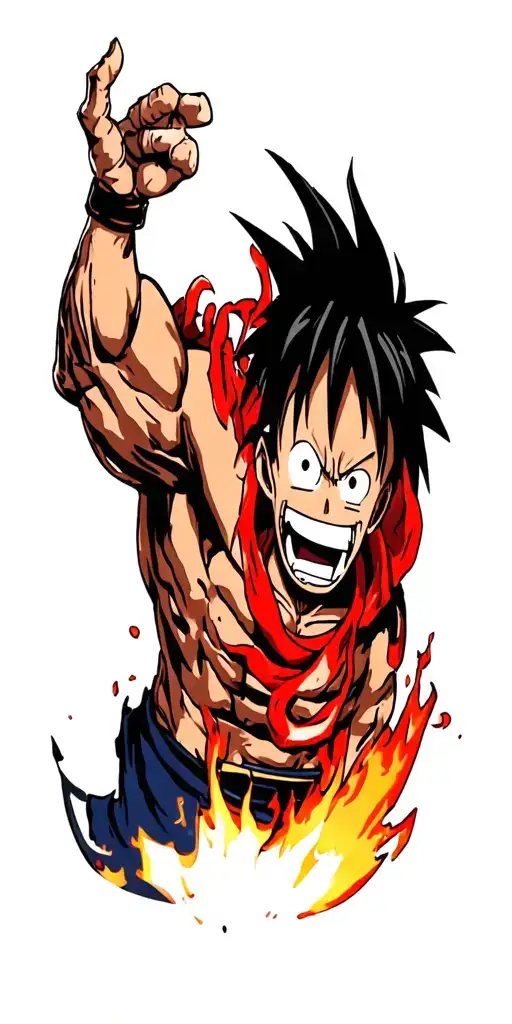 kaido vs luffy gear 5 tattoo design idea