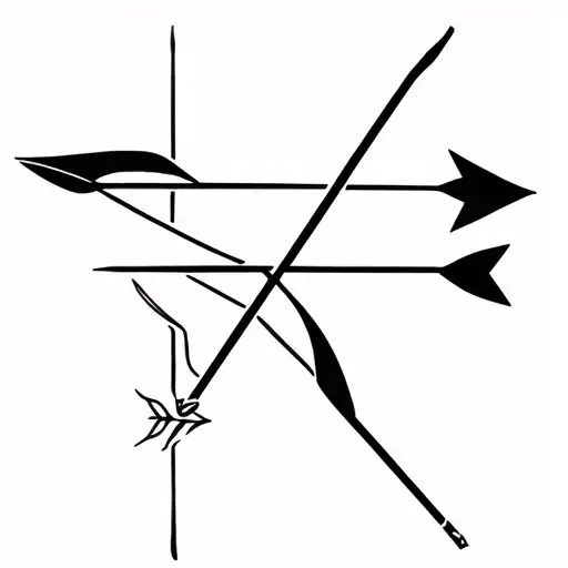 bow and arrow design tattoo design idea
