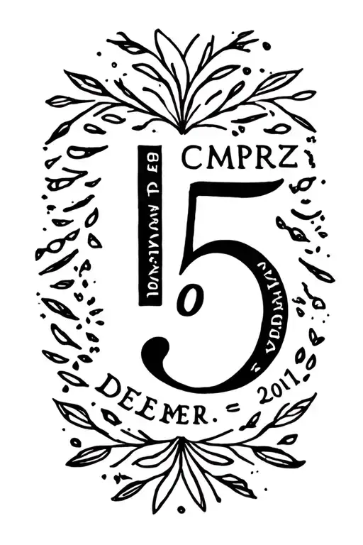 date of birth 15 December 2001 birth year tattoo design idea