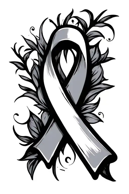 breast cancer awareness ribbon tattoo design idea