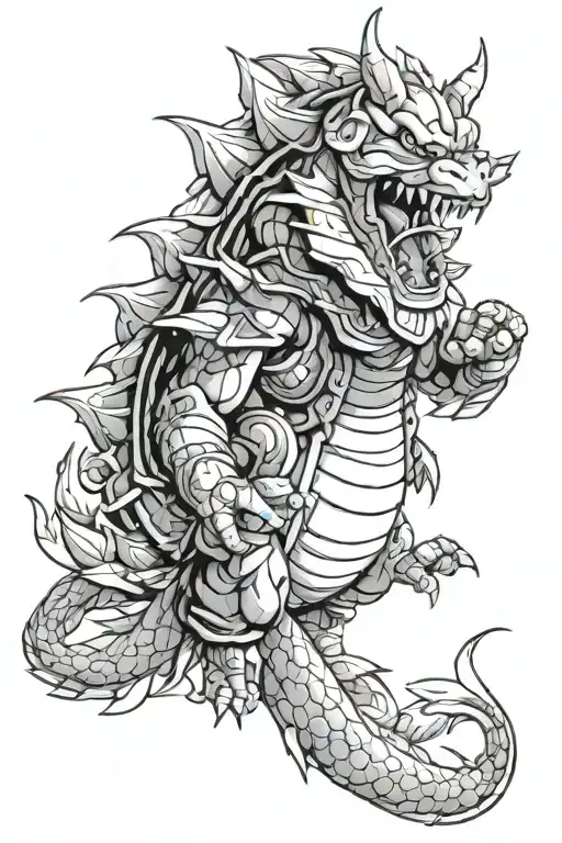 I'm looking for an upper shoulder tattoo of my childhood cartoons they were dragon ball z, Naruto, Pokemon tattoo design idea