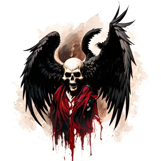 azrael angel of death tattoo design idea