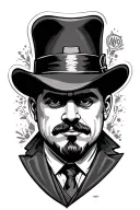 monopoly man gangster Chicano LA tattoo design idea