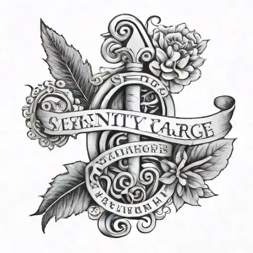 Serenity Prayer tattoo design idea