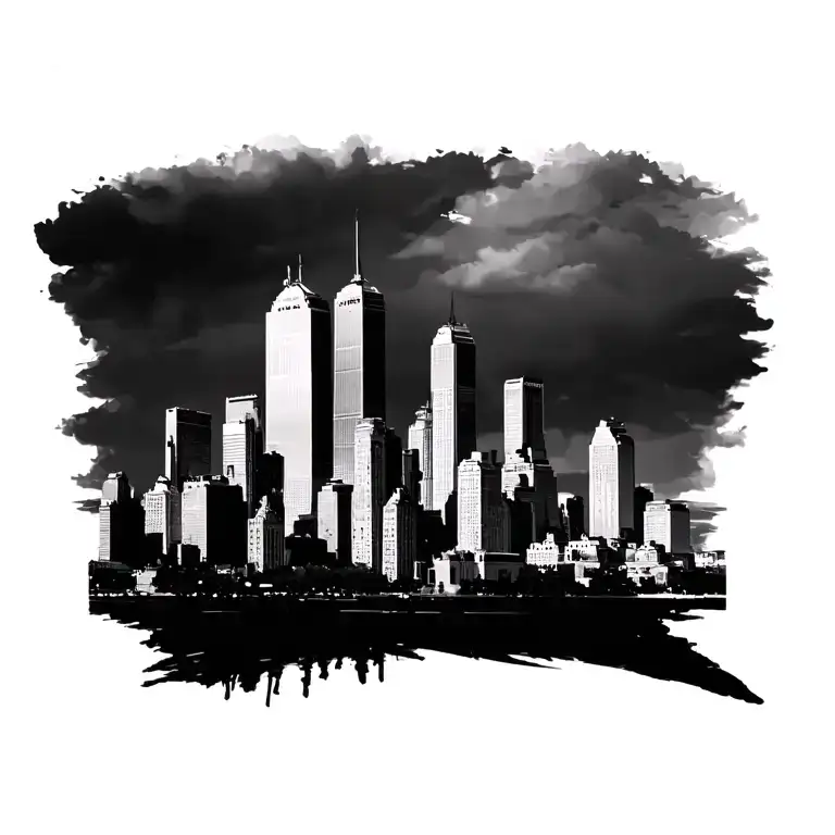 Chicago skyline tattoo design idea
