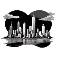 Chicago skyline tattoo design idea