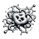 Dopamine molecule tattoo design idea