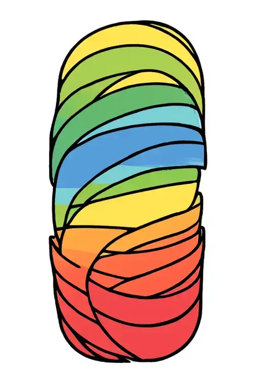 rainbow band design tattoo design idea