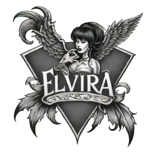 elvira name tattoo tattoo design idea