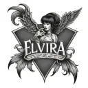 elvira name tattoo tattoo design idea
