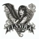 elvira name tattoo tattoo design idea