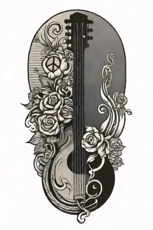 Music Peace Love Travel Inspired Tattoo design tattoo design idea