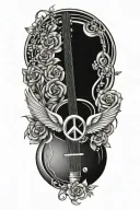 Music Peace Love Travel Inspired Tattoo design tattoo design idea