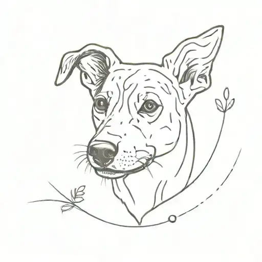 dog memory you never left me tattoo design idea