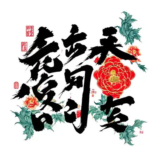 Chinese calligraphy tattoo design idea