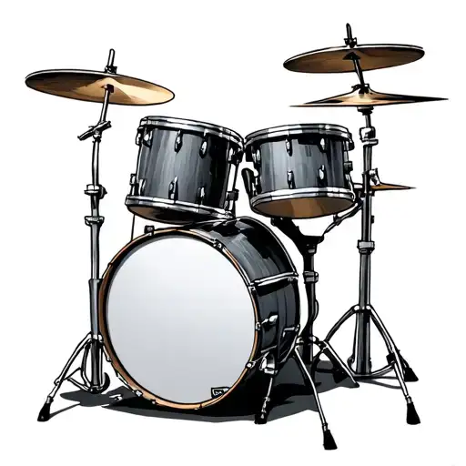 drums tattoo design idea