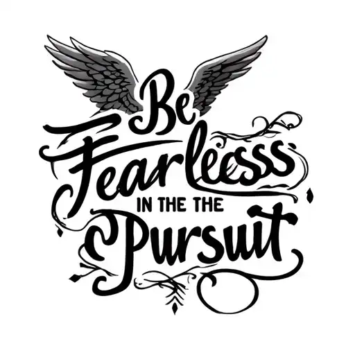 "Be fearless in the pursuit" Angel michael archangel tattoo design idea