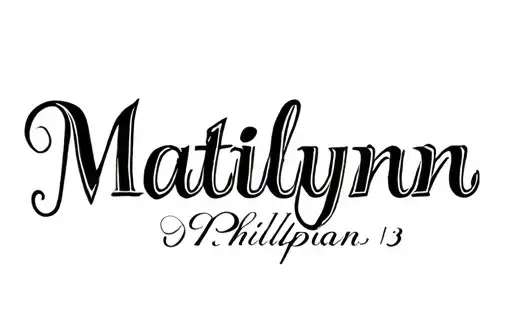 "Matilynn
Philippians 1:3" tattoo design idea