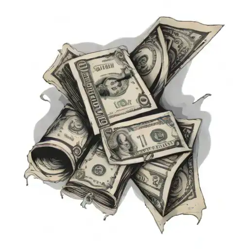 cash money tattoo design idea