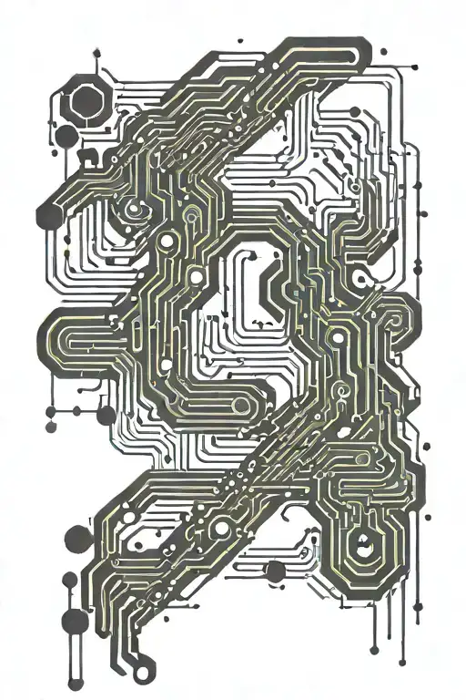 morse code binary code flowing tattoo design idea