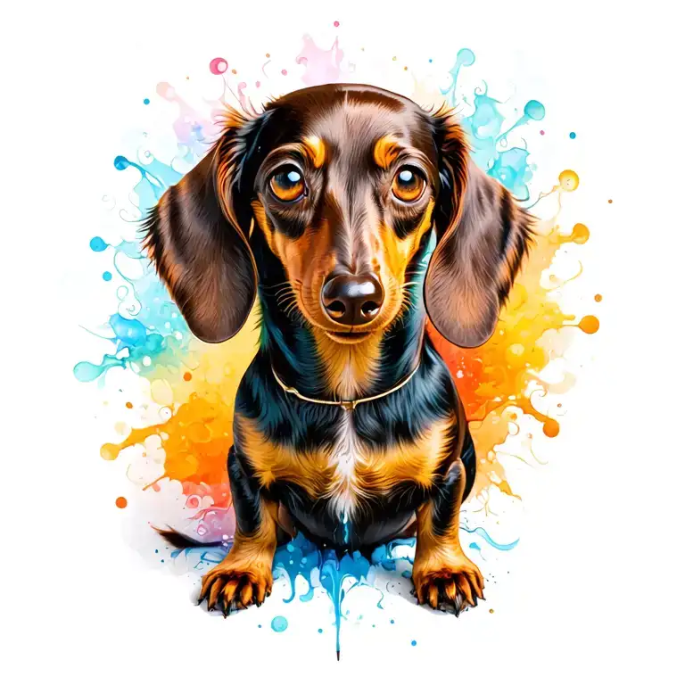 Dachshund tattoo design idea