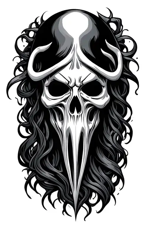 Death eater mark modern tattoo design idea