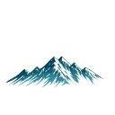 winter mountain range silhouette vector image make it span the entire image horizontally you have 10.81in wide X 11.24in tattoo design idea