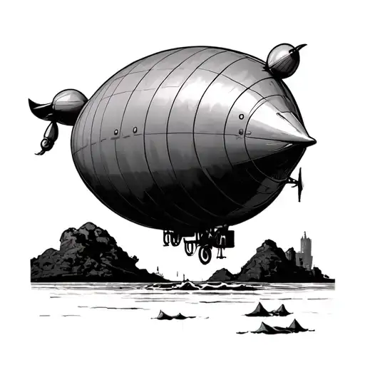 Blimp tattoo design idea