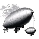 Blimp tattoo design idea