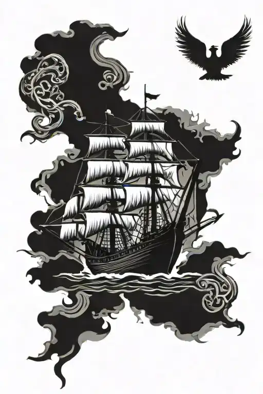 NORSE SHIP  tattoo design idea