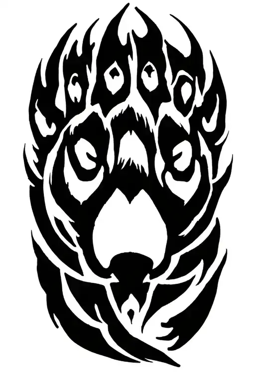 tiger paw tattoo design idea