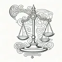 libra scale tattoo design idea