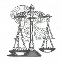 libra scale tattoo design idea