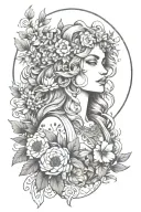 demeter goddess tattoo design idea