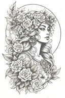 demeter goddess tattoo design idea