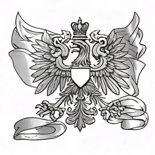 polish flag intertwined tattoo design idea