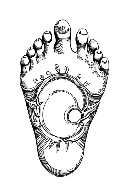 baby foot print tattoo design idea