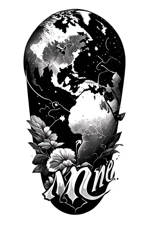 the world is Mine tattoo design idea