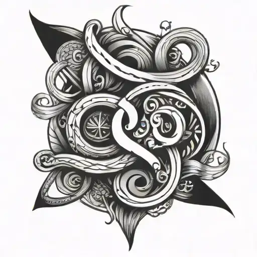 infinite g and m tattoo design idea