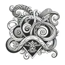 infinite g and m tattoo design idea